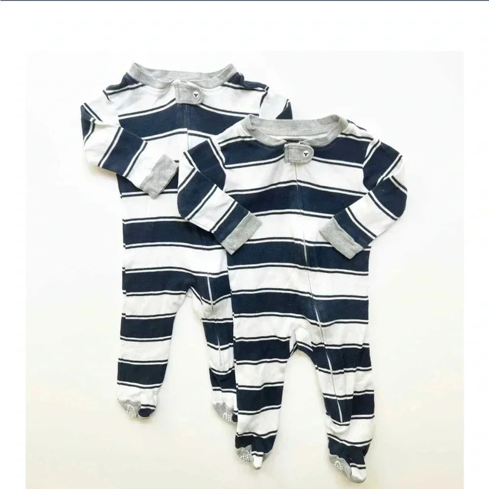 Burt's Bees Baby Pajamas, Zip Front Non-slip Footed Pjs, 100% Organic Cotton